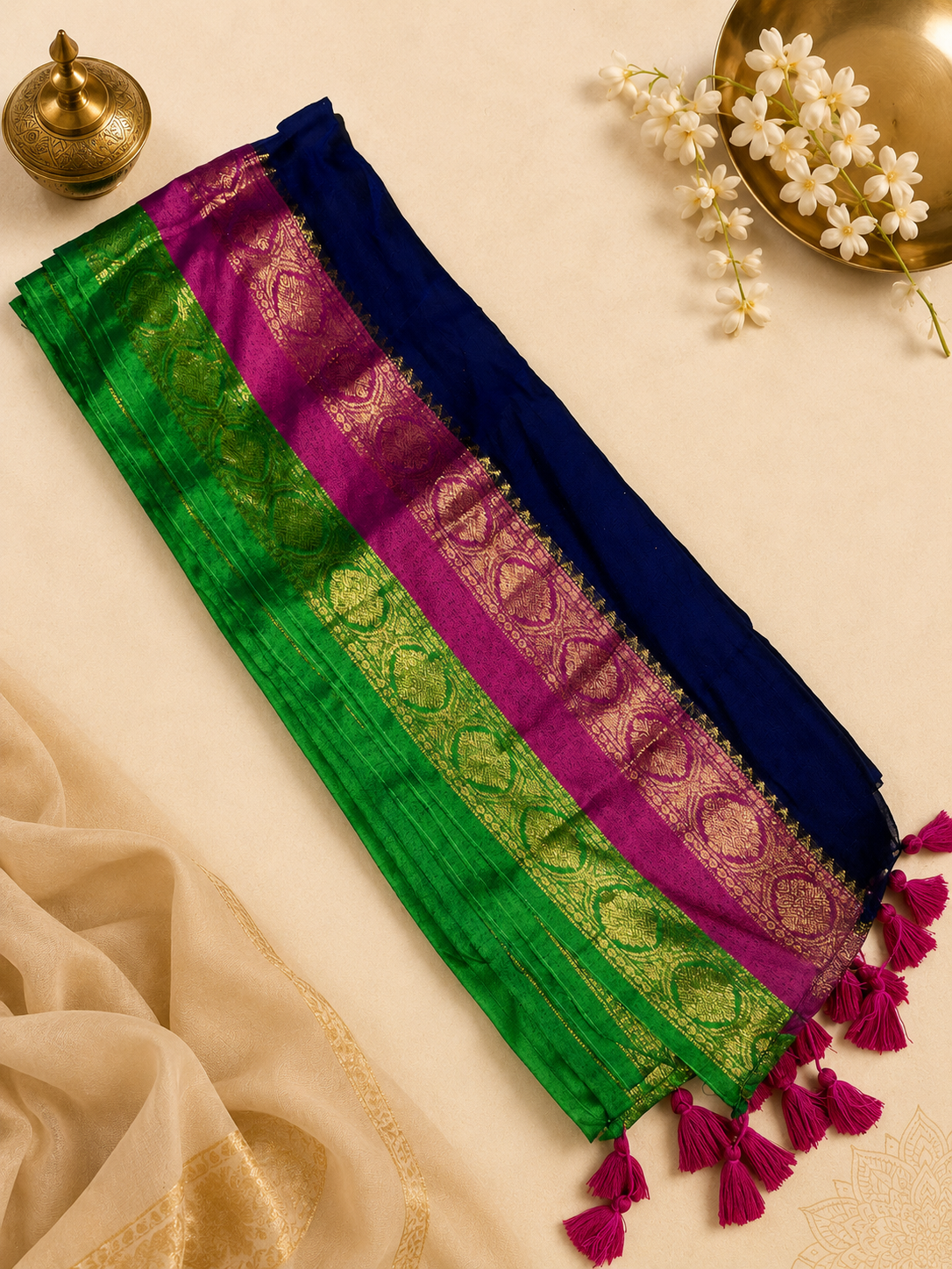 Mulcotton Saree - Vibrant Mood