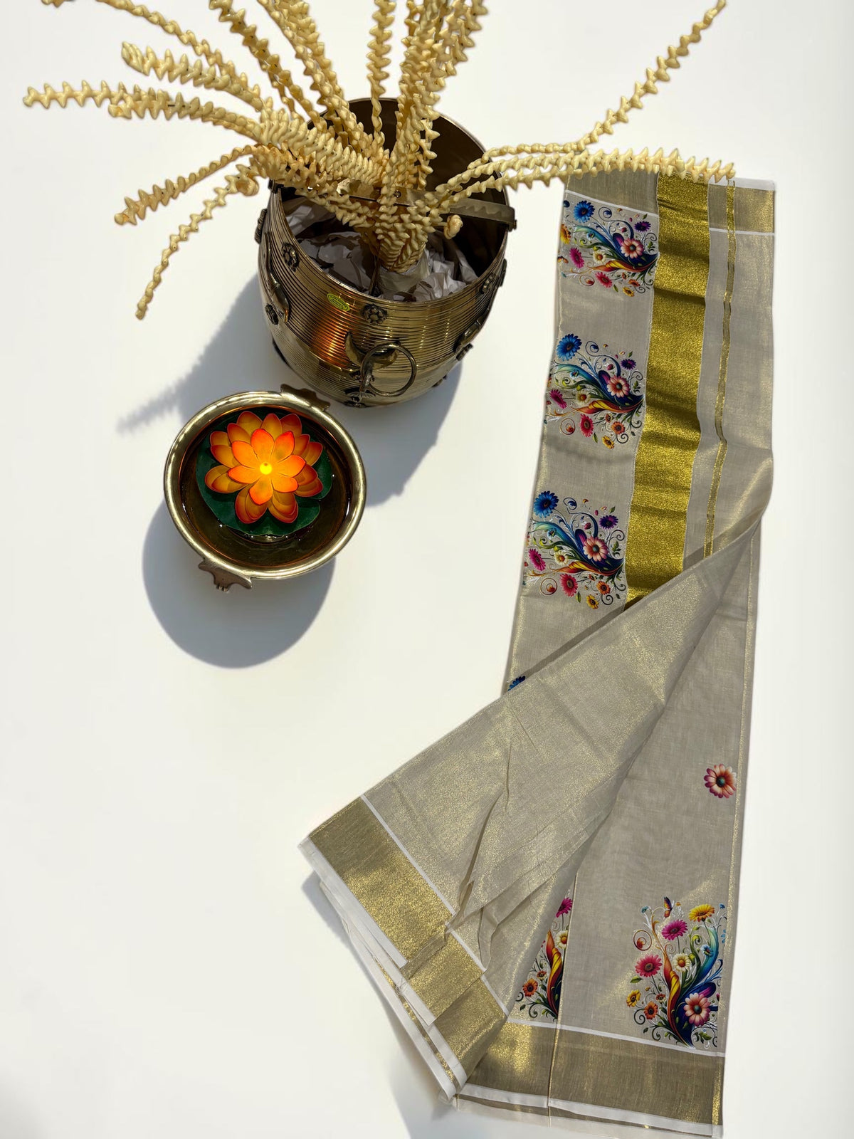 Kerala Saree - Flower Mela
