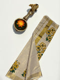 Kerala Saree - Flowers of Gold