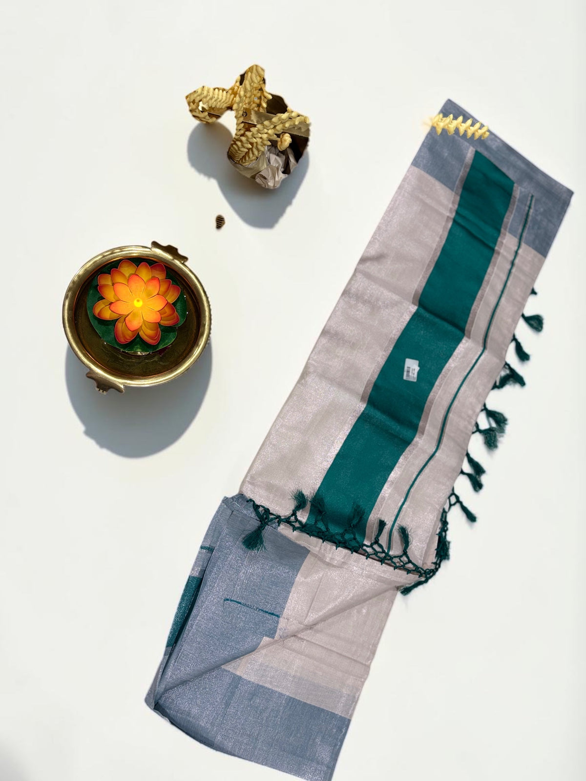 Kerala Saree - Blue Lagoon